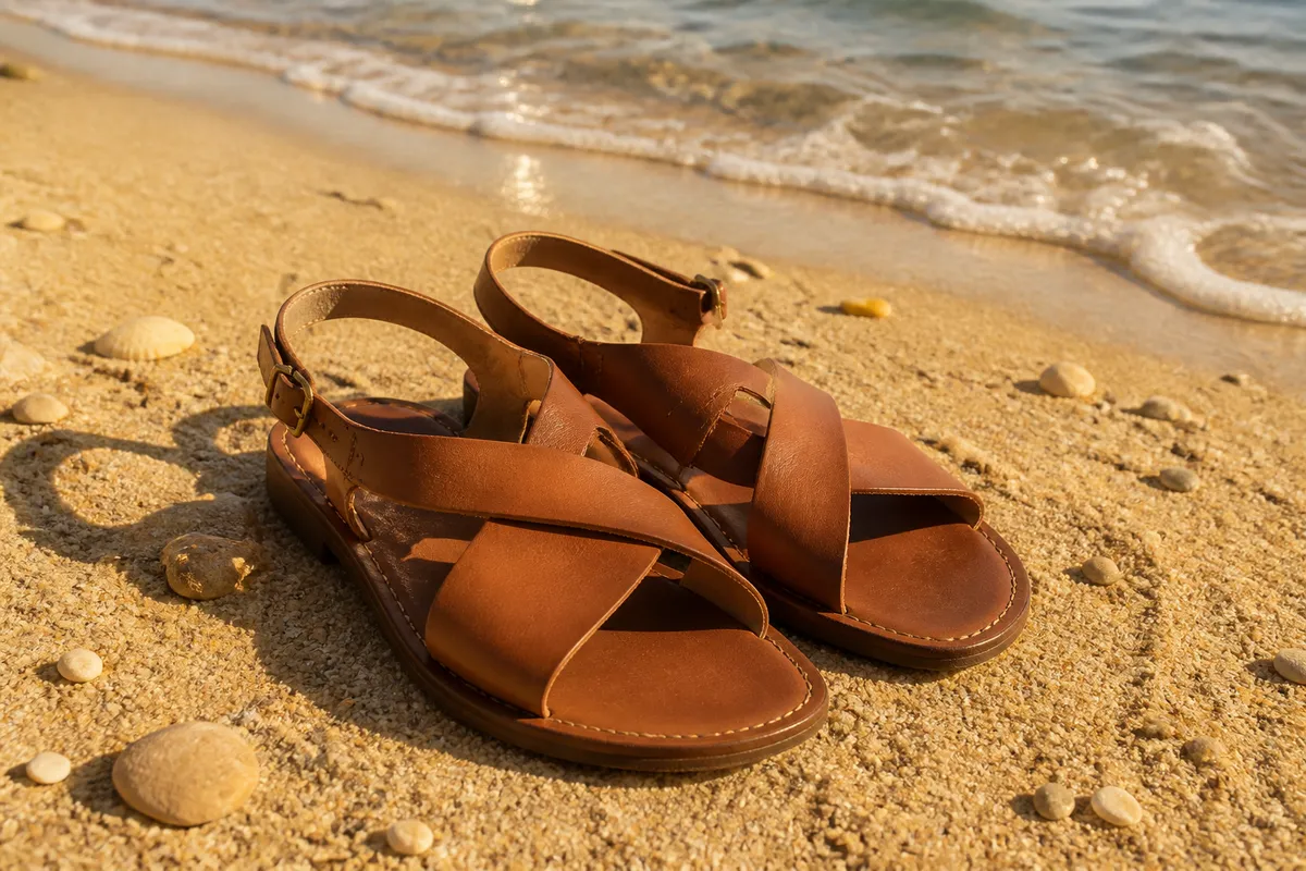 sandale plate piele naturală vară confort