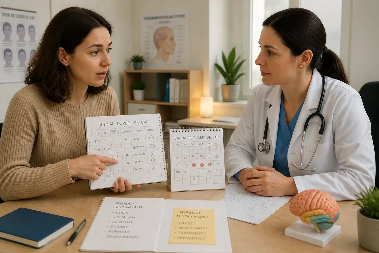 consultație medicală pentru dureri de cap